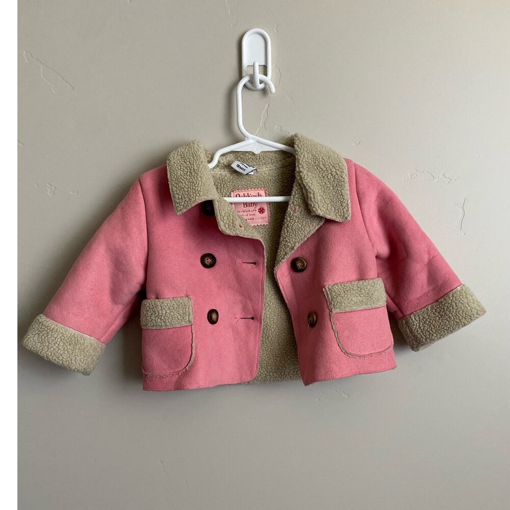 Osh Kosh Baby Girls 18m Pink Button Up Jacket